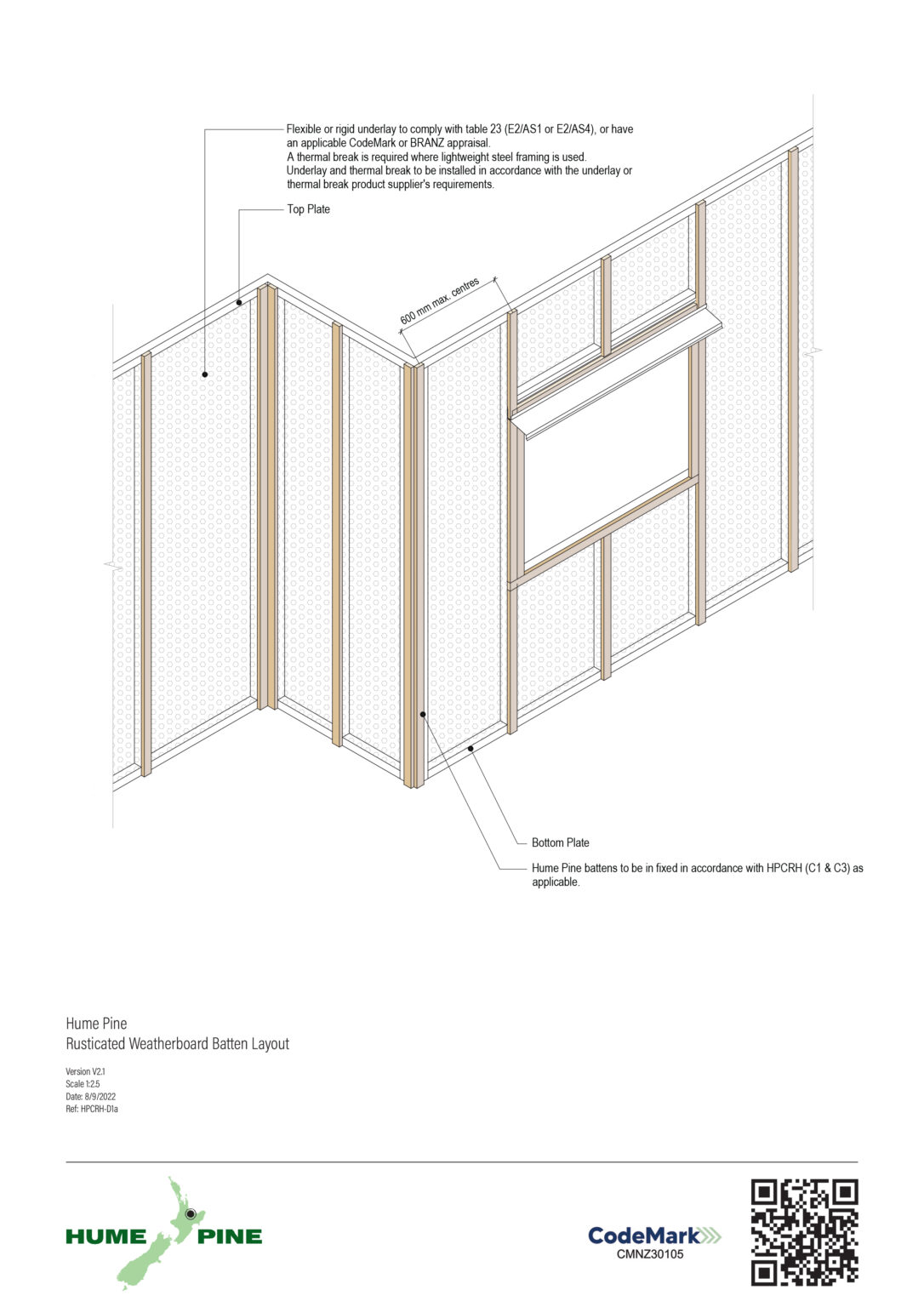 Rusticated Chb Rusticated Cavity Fixed Details - Hume Pine (NZ)
