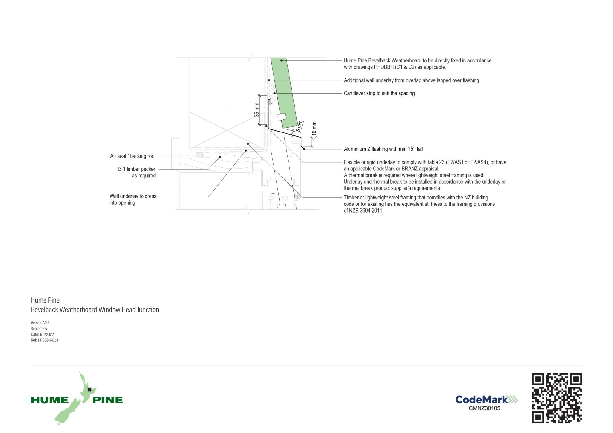 Bevelback Direct Fixed Details - Hume Pine (NZ)