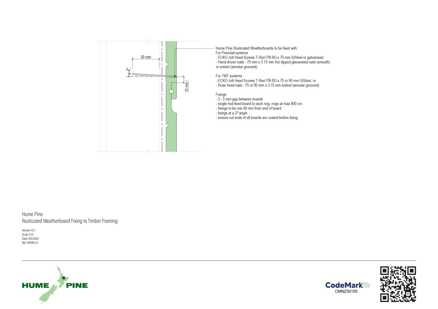 Rusticated Chb Rusticated Direct Fixed Details - Hume Pine (NZ)