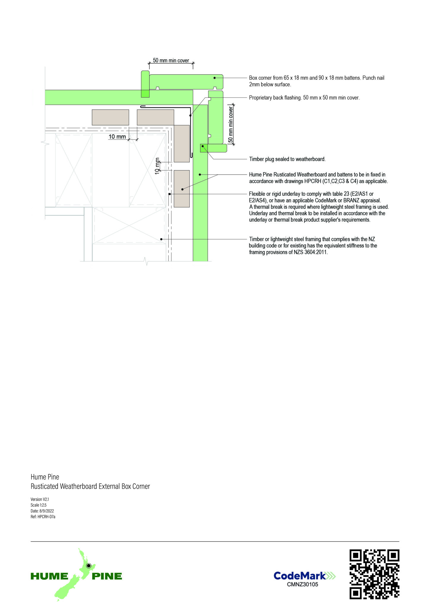 Rusticated Chb Rusticated Cavity Fixed Details - Hume Pine (NZ)